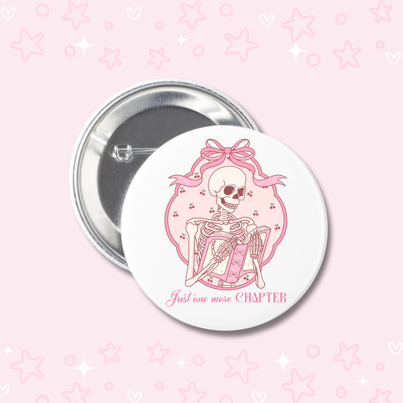 Coquette Bookish Buttons