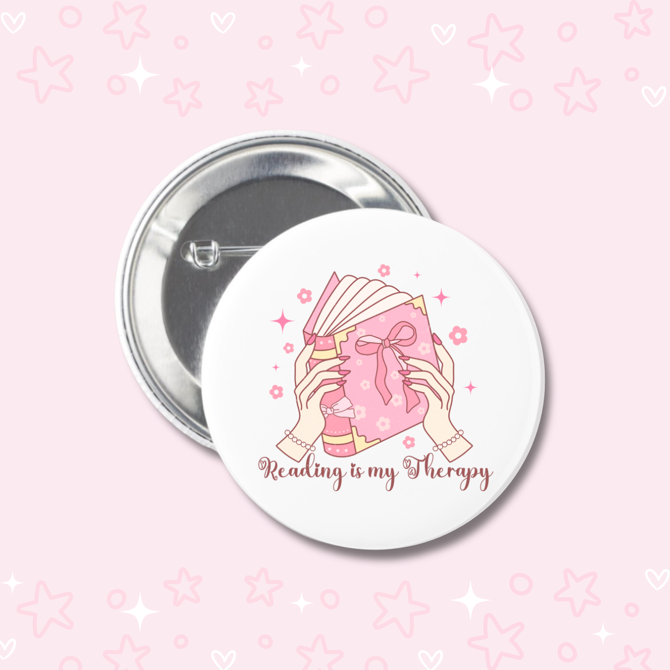 Coquette Bookish Buttons