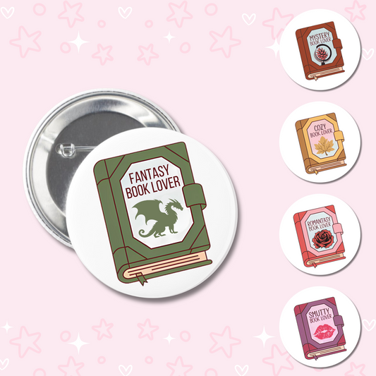 Book Lover Buttons