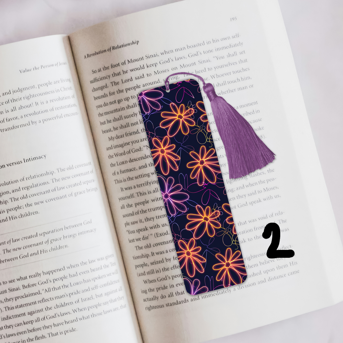 Neon Daisy Bookmarks