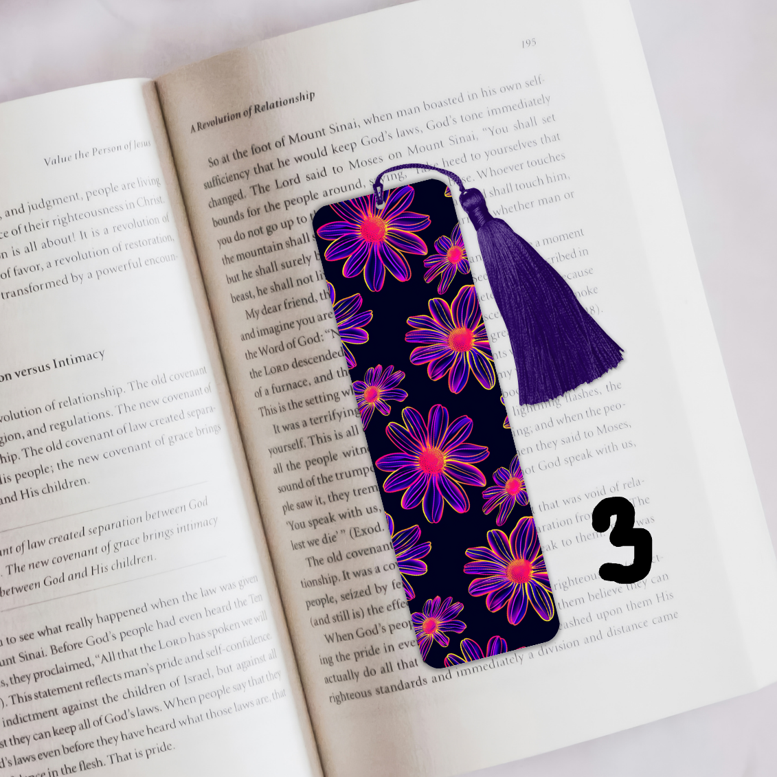 Neon Daisy Bookmarks