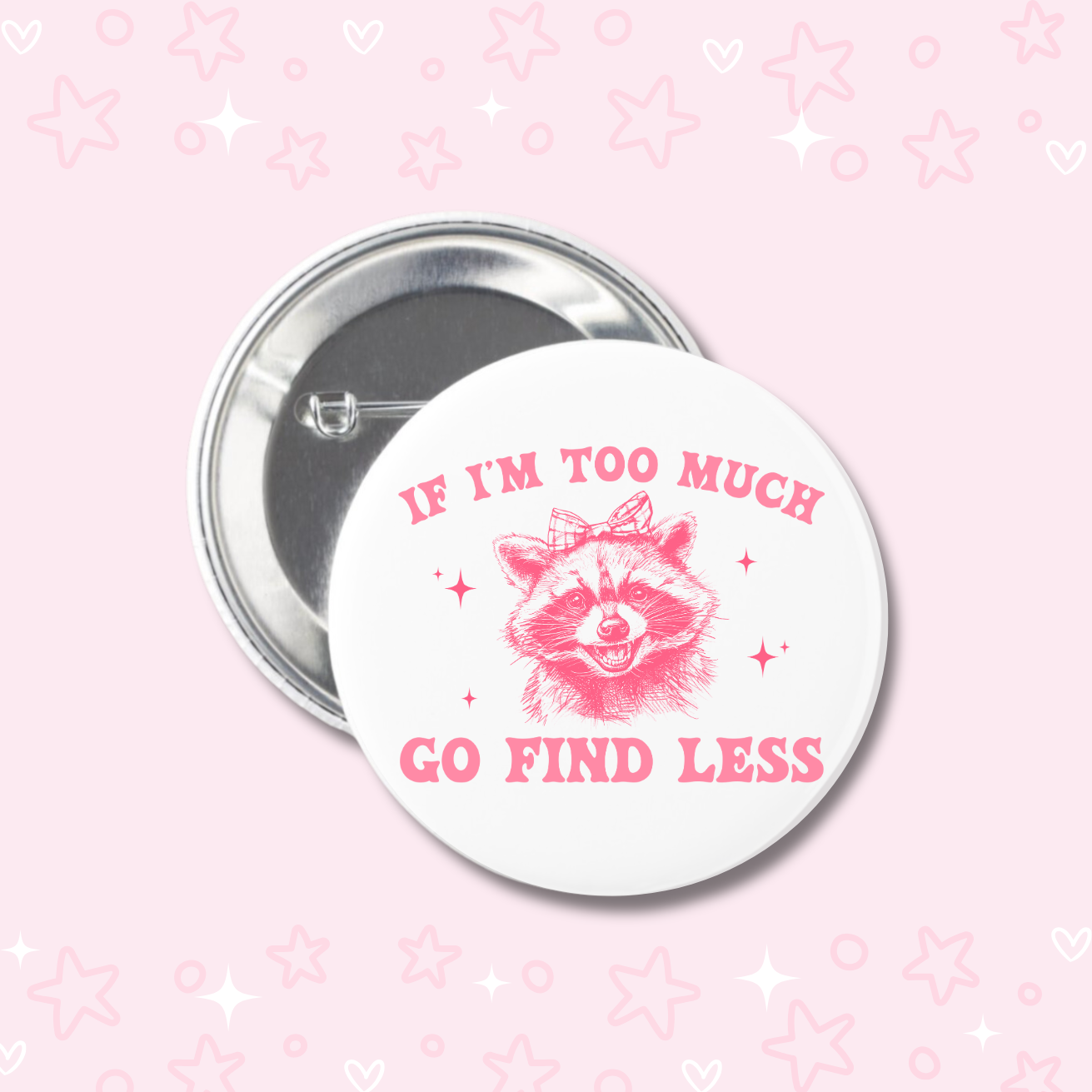 Coquette Raccoon Buttons