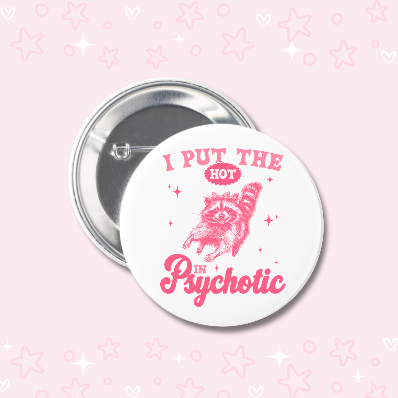 Coquette Raccoon Buttons