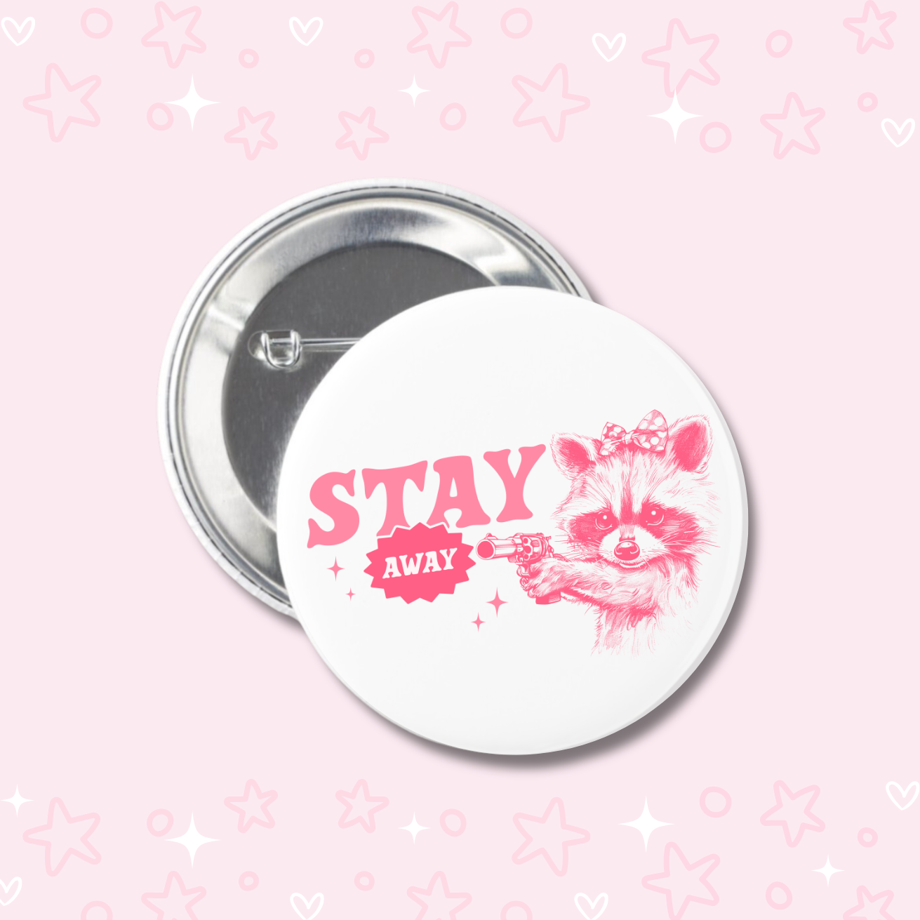 Coquette Raccoon Buttons