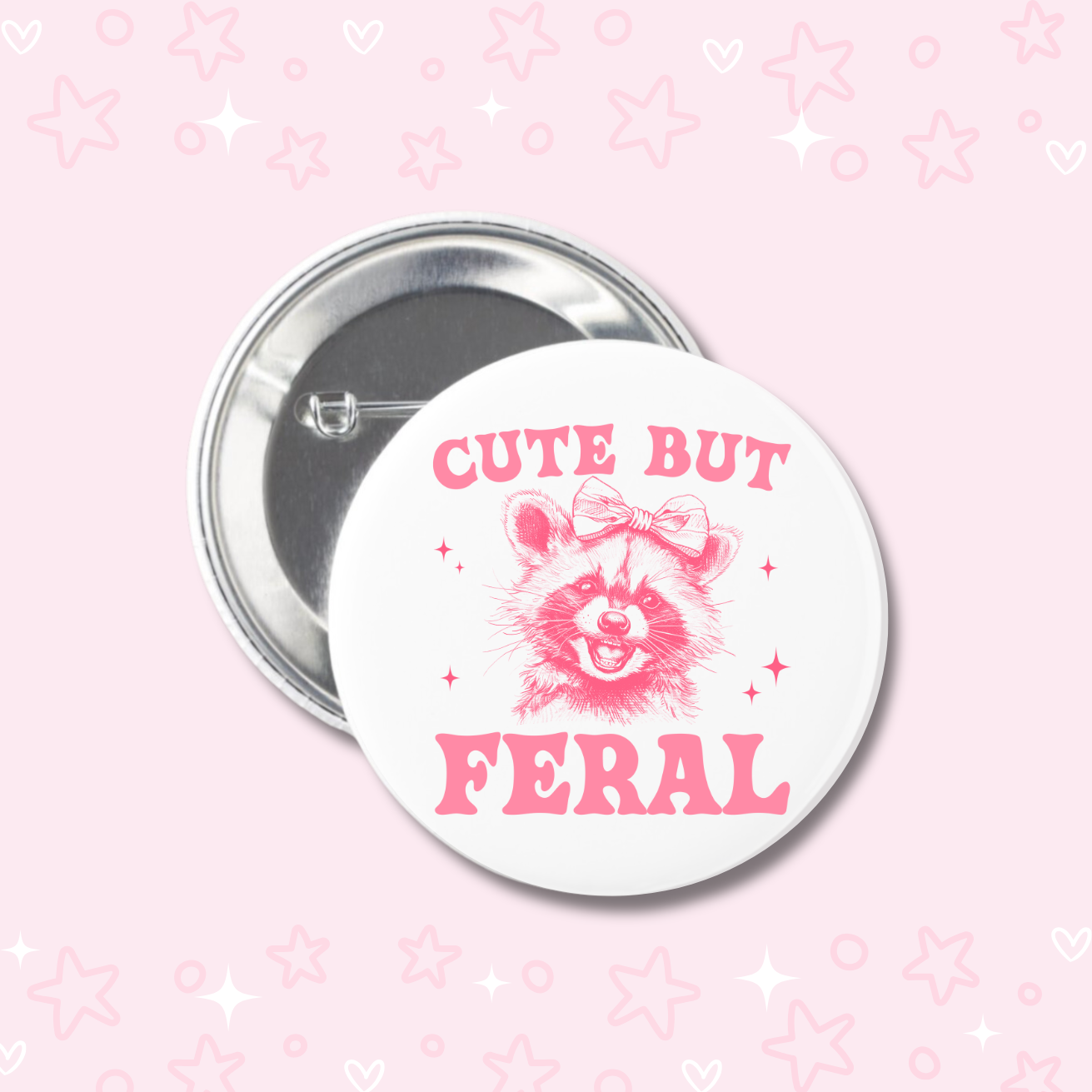 Coquette Raccoon Buttons
