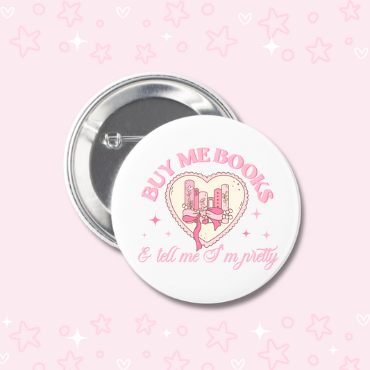 Coquette Bookish Buttons