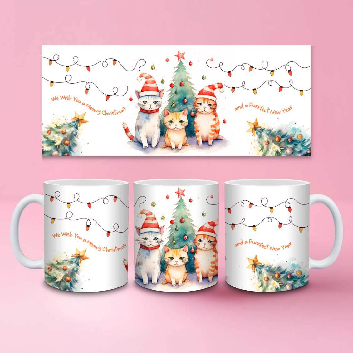 Meowy Christmas And A Purrfect New Year Mug