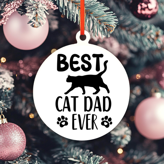 Best Cat Dad Ever Ornament