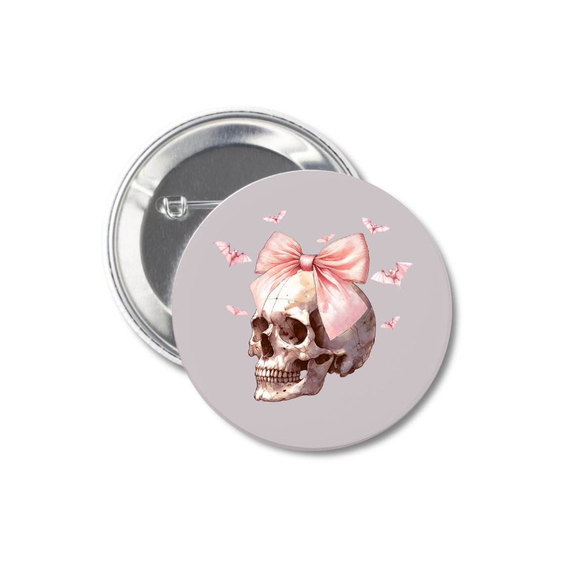 Coquette Skull Button