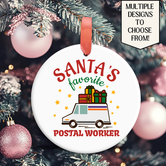 Santa's Favorite Postal Worker Ornament