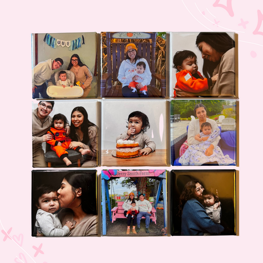 Square Photo Magnets- Set of 9!