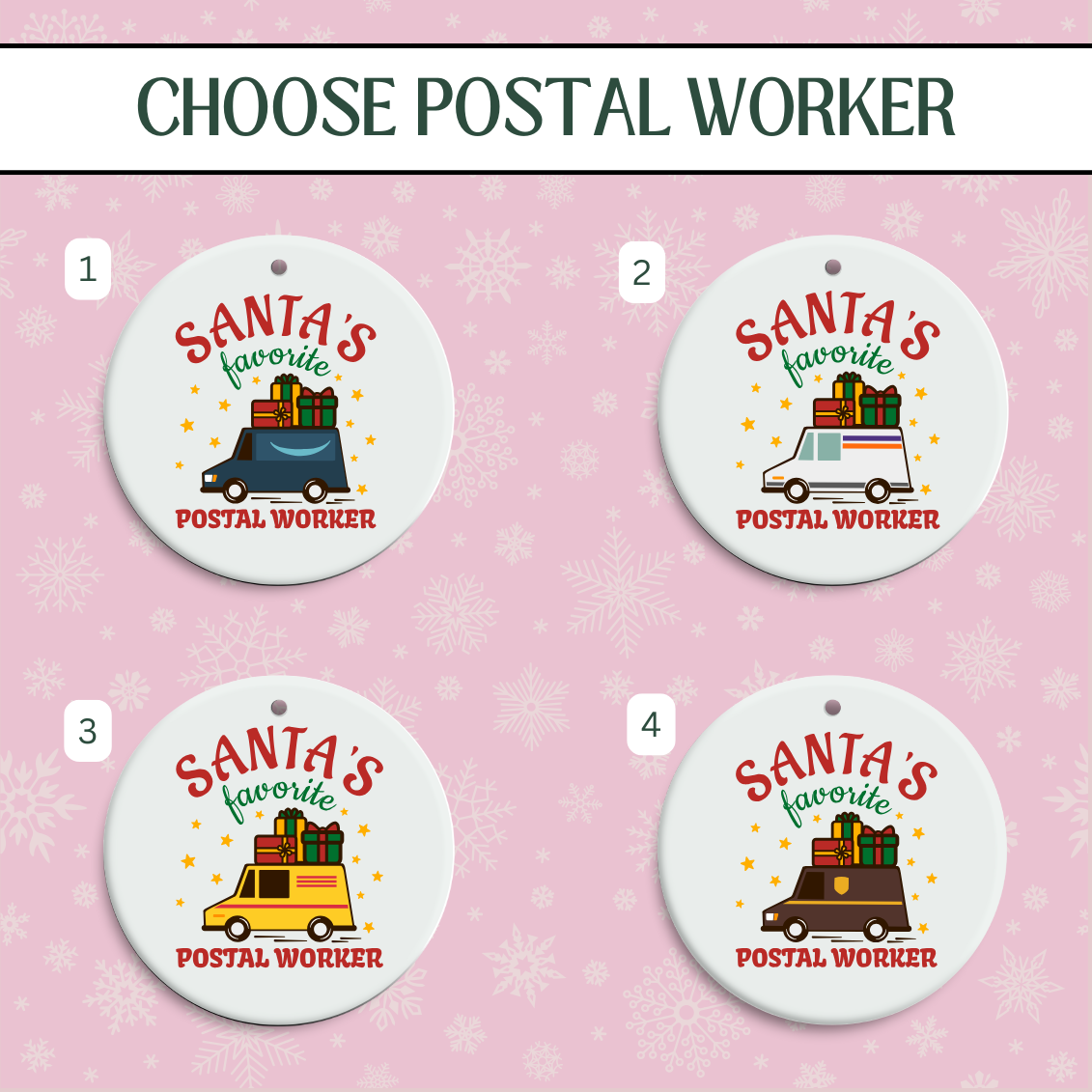 Santa's Favorite Postal Worker Ornament