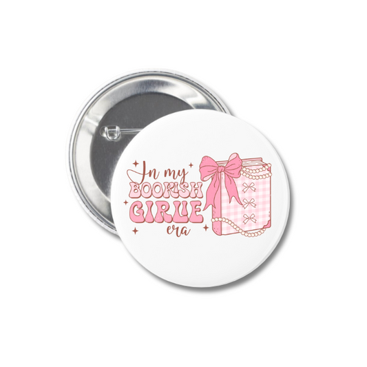 In My Bookish Girlie Era Button