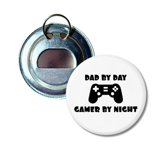 Dad By Day Gamer By Night Bottle Opener