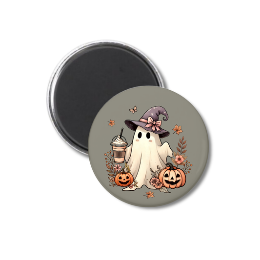 Ghost With Iced Coffee Magnet