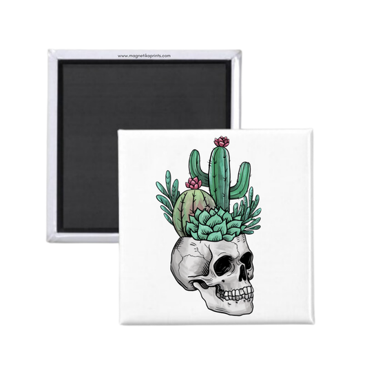 Skull Planter Magnet