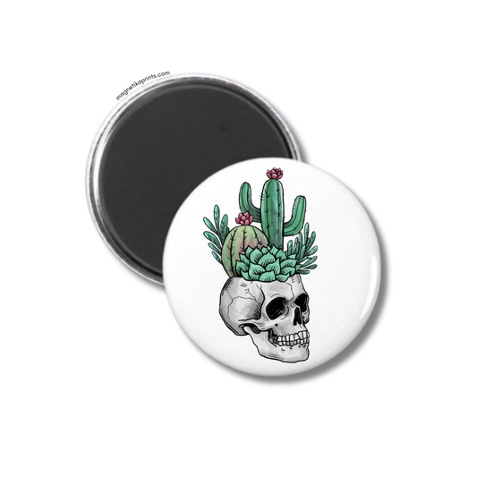Skull Planter Magnet