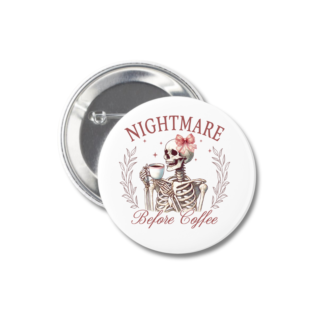 Nightmare Before Coffee Button