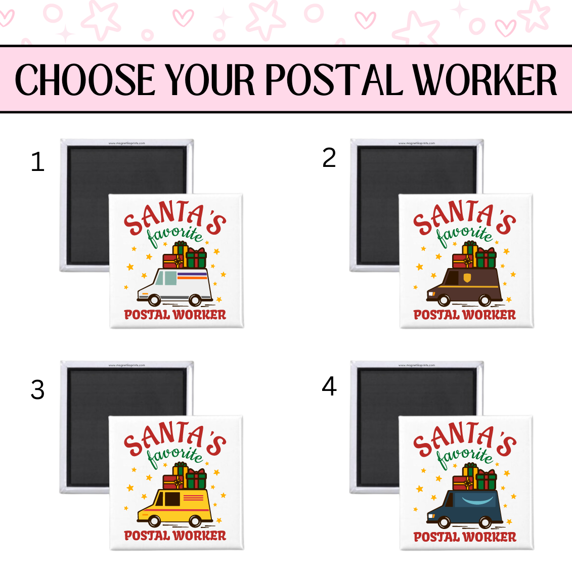 Santa's Favorite Postal Worker Magnet