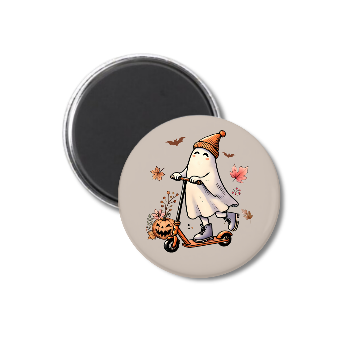 Ghost Riding A Scooter Magnet