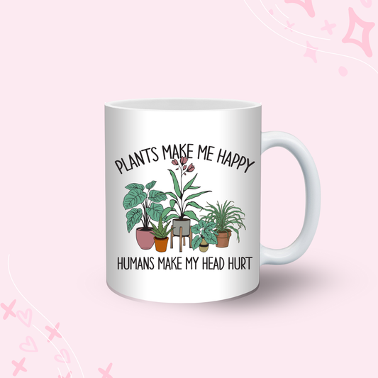 Plants Make Me Happy Mug