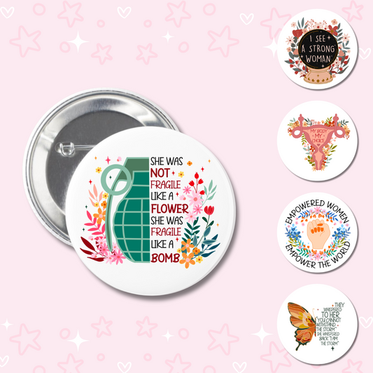 Women Empowerment Buttons
