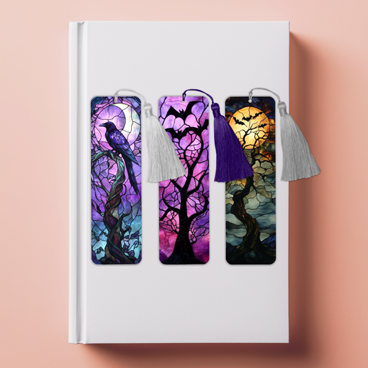Spooky Stained Glass Bookmarks