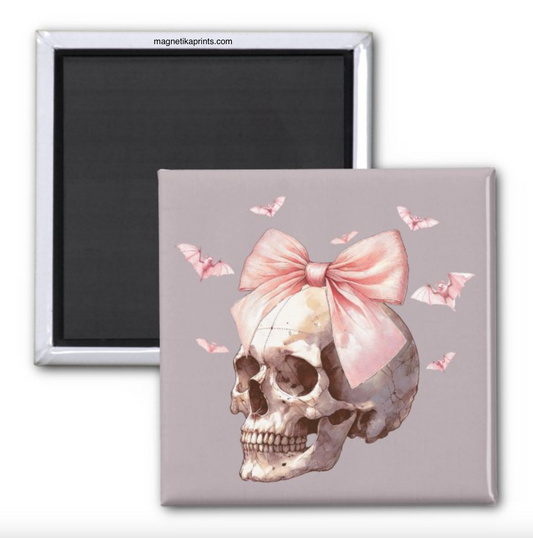 Coquette Skull Magnet